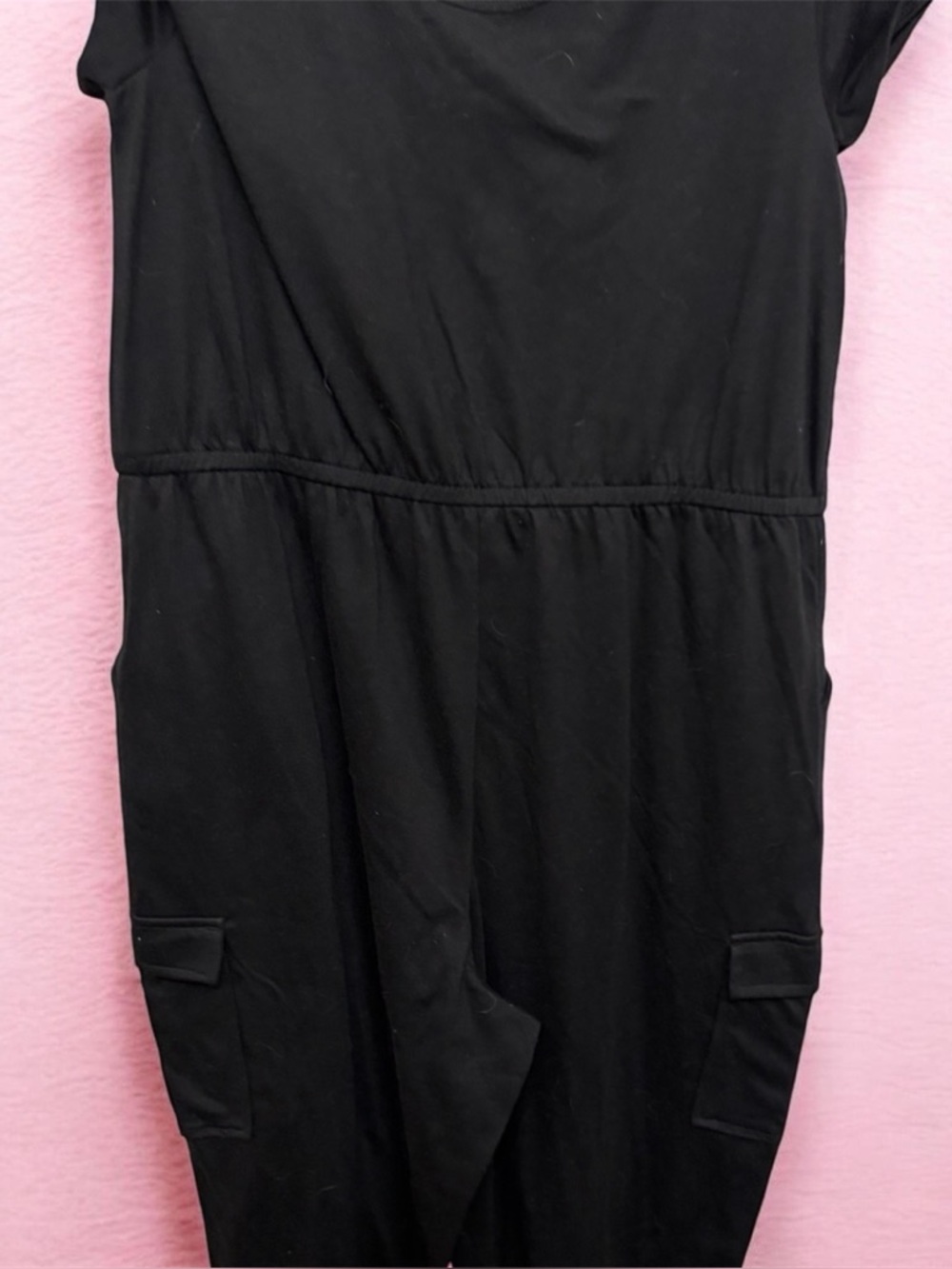 Everyday Black Jumpsuit with Cargo Pockets